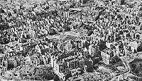 Warsaw Old Town after the Warsaw uprising with 85% of the city destroyed File:Warsaw Old Town 1945.jpg