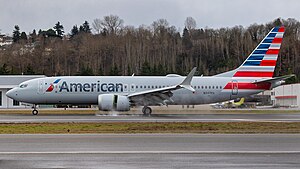 American Airlines'a ait 2019 model bir Boeing 737-8 MAX