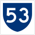 Highway 53 marker