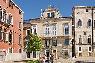 Palazzo Soderini, casa di Attilio e Emilio Bandiera. Facciata sul Campo Bandiera e Moro a Venezia