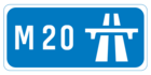 M20 motorway shield}}
