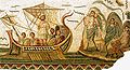 Mosaico de Odiseo y las sirenas en Dougga.