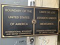 Plaque at the San Ysidro Port of Entry, indicating the Mexico–United States border.