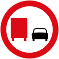 Overtaking by goods vehicles prohibited