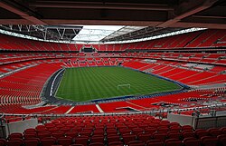 A döntő helyszíne, a londoni Wembley Stadion