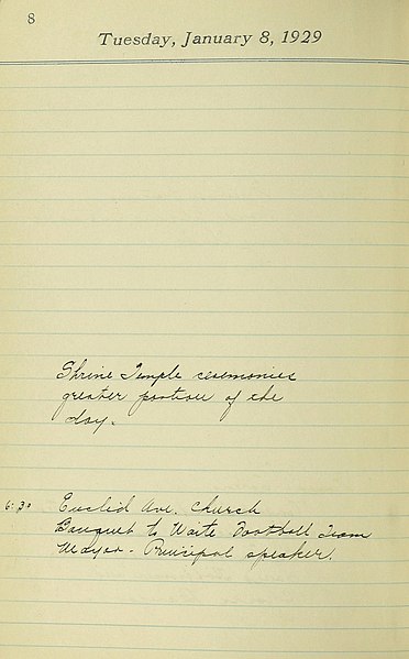 File:1929 Appointment Diary of Mayor William Jackson - DPLA - fb5e41bb305ca8f2c0258b3bf70d94d2 (page 12).jpg