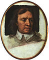 Nefinita portreta miniaturo de Oliver Cromwell, 1657.