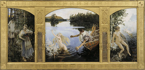 Aino Myth, Triptych, Akseli Gallen-Kallela, 1891