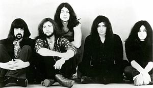 Deep Purple Mark II in 1971. Left to right: Jon Lord, Roger Glover, Ian Gillan, Ritchie Blackmore and Ian Paice.