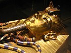 Mask on Tutankhamun's innermost coffin
