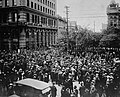 Image 55Crowd gathered outside old City Hall during the Winnipeg general strike, June 21, 1919.