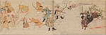 A painting of samurai fighting Mongolian warriors.