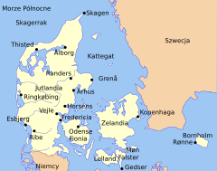 Mapa Danii