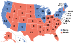 Electoral map, 2000 election