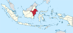 Location of East Kalimantan (dark red) [Legend]