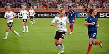 Photo du match France-Allemagne à la coupe du monde de Football féminin 2011.