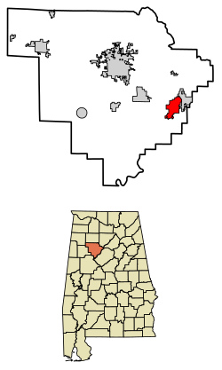 Location of Dora in Walker County, Alabama.