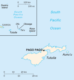 Мапа Амэрыканскага Самоа