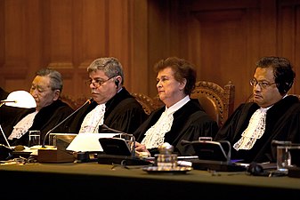 Judges at the International Court of Justice in the Hague