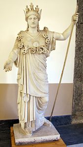 Atena farnese, Roman copy of a Greek original from Phidias' circle, c. 430 AD, Museo Archeologico, Naples