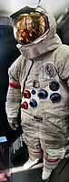 The spacesuit David Scott wore during the Apollo 15 mission is on display at the National Air and Space Museum, Washington, D.C.