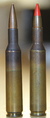 Xl1E1 ball cartridge on left and XL2E1 tracer round on the right