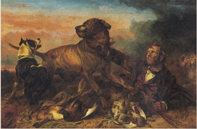 The Poacher at Bay, (1865)