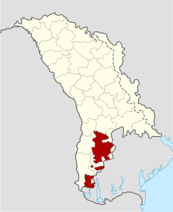 Gagavuzya haritadaki konumu