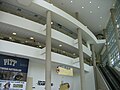 Interior main lobby escalators