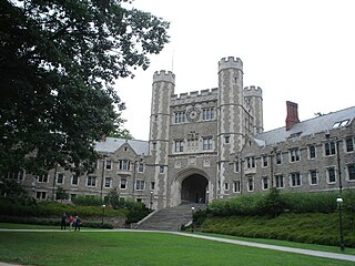 The exterior of Mathey College, specifically Blair Arch.