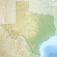 A map of Texas showing the location of Martin Creek Lake State Park