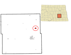 Location of Spiritwood Lake, North Dakota