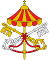 宗座空缺期的宗座紋章，僅存宗座华盖和兩支象徵教宗權柄的鑰匙。