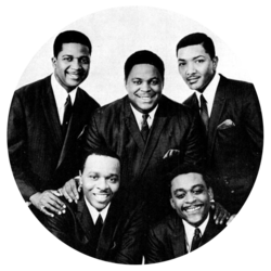 The Dells in 1967: (Top row, L-R): Michael McGill, Marvin Junior, Verne Allison. (Bottom row, L-R): Chuck Barksdale, Johnny Carter.