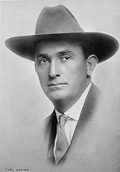 Carl Hayden c. 1910 wearing a cowboy hat