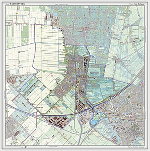 Dutch Topographic map of Waddinxveen, July 2013