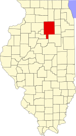 LaSalle County's location in Illinois