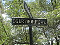 Oglethorpe Avenue sign in Savannah