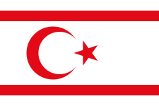 Drapeau de la république turque de Chypre du Nord.