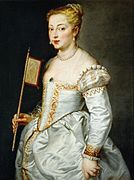 Retrato de una dama réplica de Rubens (1613) de un retrato de Tiziano.[nota 5]​