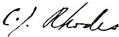signature de Cecil Rhodes