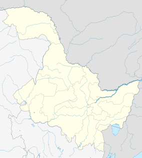 Map showing the location of Zhalong Nature Preserve