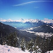 The Alps from Rosshütte ski area, Seefeld