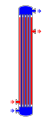 Slika 1: Cijevni izmjenjivač, obostrano jednoprolazni, paralelnog toka