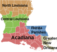 Louisianan alueet.