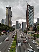 Left-hand traffic in Kuala Lumpur, Malaysia