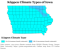 Image 42Köppen climate types of Iowa, using 1991–2020 climate normals (from Iowa)