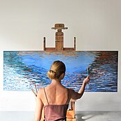 Photo of a female painter.
