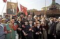 Zyuganov com membros do Komsomol Leninista da Federação Russa.