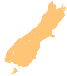 New Zealand South Island relief map